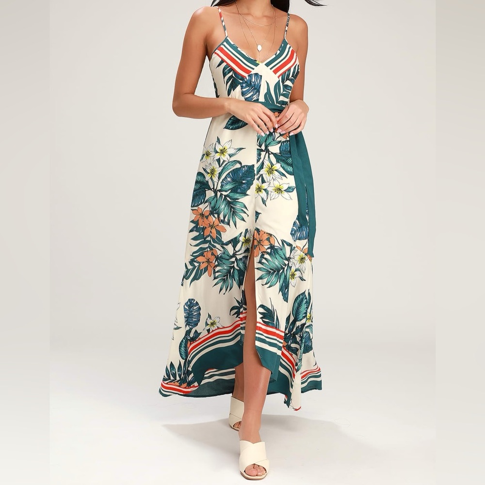 NWT tropical print maxi dress